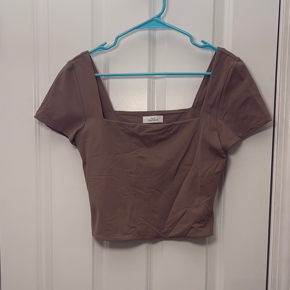 Aritzia Babaton Contour Cropped Squareneck Top